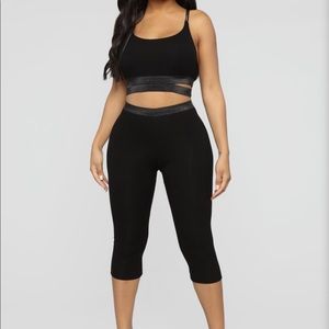 Black two piece fashion nova set